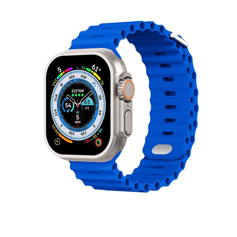 Pulseira Esportiva de Silicone,Ocean Strap para Apple Watch, faixa de 49mm, 44mm, 45mm, 41mm, 40mm, 38mm, 44mm, 1:1, iWatch Series 9, 8, 7 SE, original