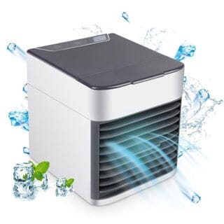 Mini Ar-condicionado -Refrigerador de Ar Portátil: Frescor Personalizado com LED e Umidificação Refrigerador de Ar Portátil:4545 globaladel.com 