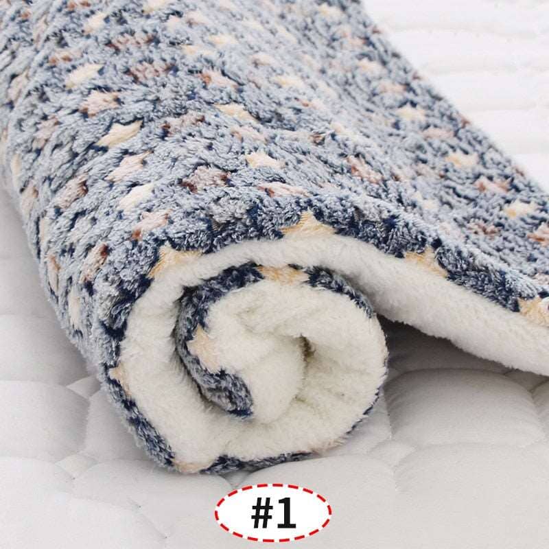 Cobertor para cachorro de estimação Conforto Colchão Quente Loja Global Adel Estrela Azul 49x32cm 