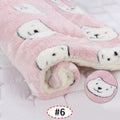 Cobertor para cachorro de estimação Conforto Colchão Quente Loja Global Adel Urso Rosa 49x32cm 
