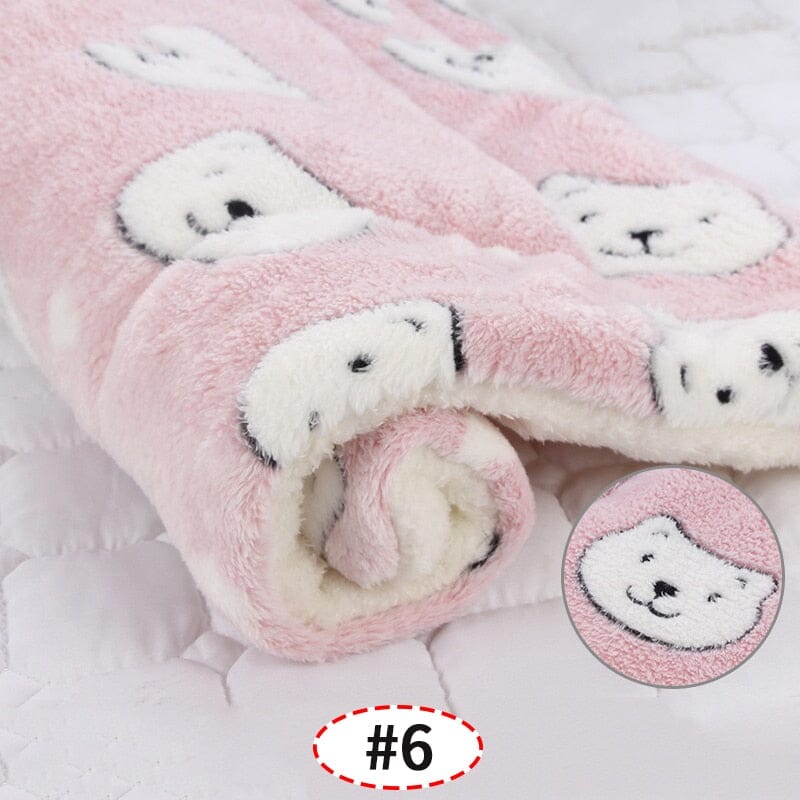 Cobertor para cachorro de estimação Conforto Colchão Quente Loja Global Adel Urso Rosa 49x32cm 