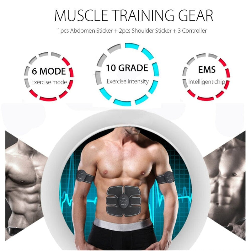 EMS Wireless Muscle Stimulator Trainer Smart Fitness Abdominal Training Electric Weight Loss Stickers Body Slimming Massager 0 Global Adel 