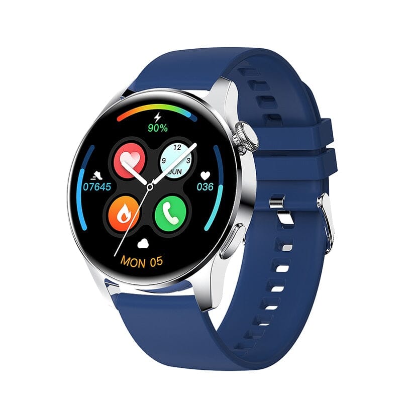 LIGE novo relógio inteligente de chamada bluetooth masculino relógio masculino led-010 Loja Global Adel Azul cores 
