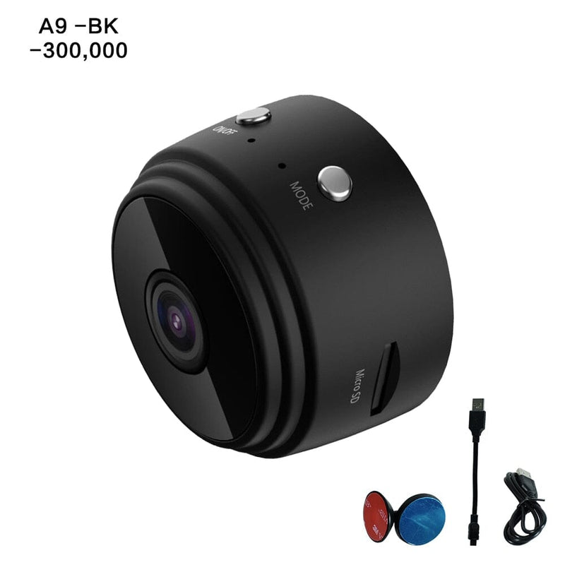 Nova mini câmera hot A9 câmera wi-fi Loja Global Adel A9-1080P-BK 