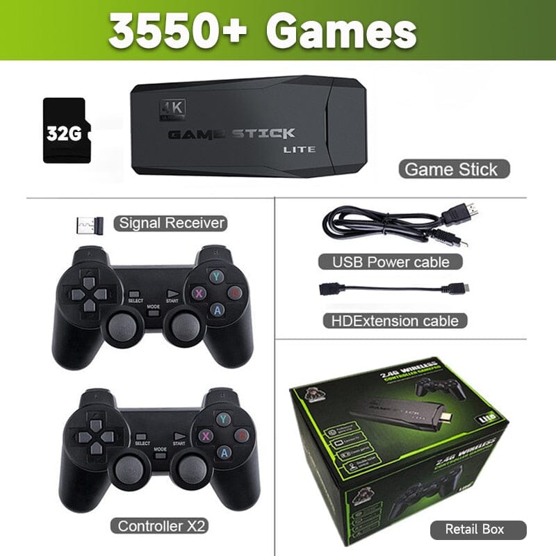 Vídeo Game Stick Lite 4k HD 3500 jogos / 10.000 jogos